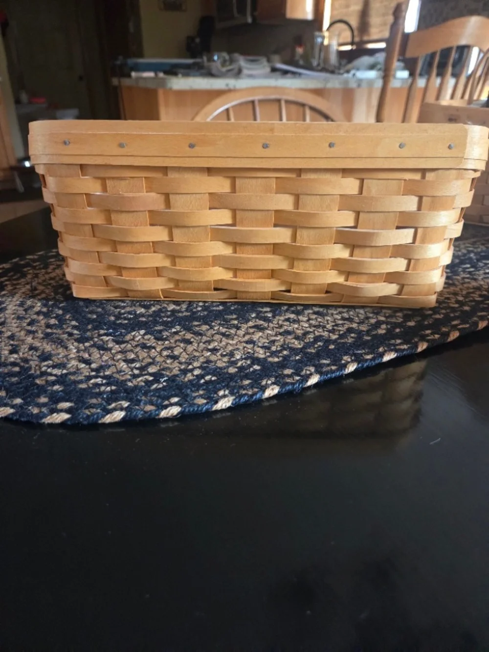 Longaberger 2002 Mail Basket with Protector and Mail Tag